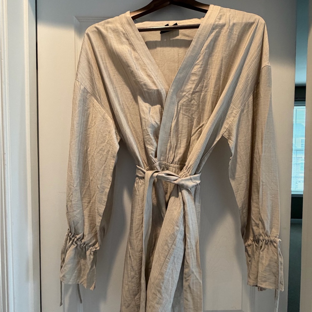Vici Taupe Long Sleeve Romper - Picture 6 of 7